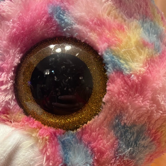 Ty Beanie Boo FANTASIA The Unicorn Glitter Eyes Large 16” Plush & 7” Baby Boo - Picture 5 of 7